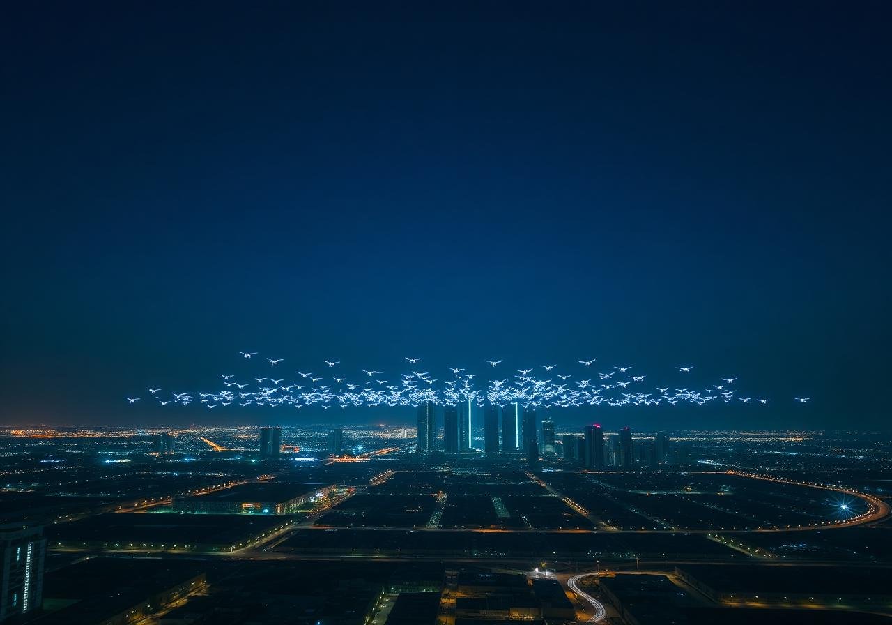 Drone show over Riyadh